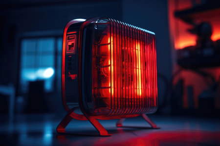 Energy electricity heat technology heater lamp appliance light background power temperature equipmentの素材