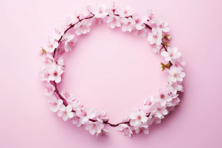 Nature cherry branch flower white beauty floral spring blooming plant petal background pink blossomの素材