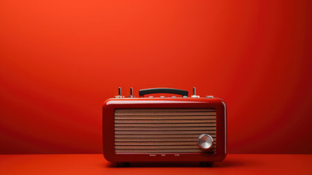 Retro background radio vintage musical sound broadcasting receiver old speaker technology audio stationの素材