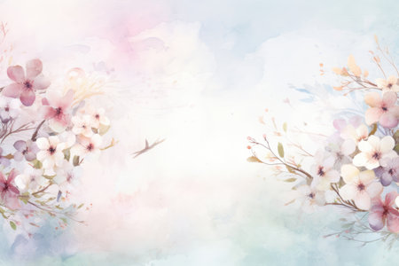 Floral abstract vintage bloom soft nature flower pink blossom background spring summerの素材