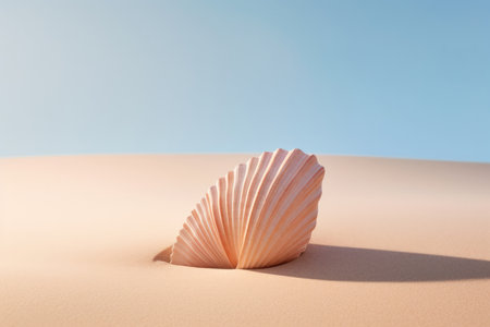 Travel seashell ocean sand coast tropical shell holiday summer nature sea beachの素材