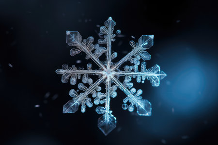 Christmas snow frost winter snowflake pattern blue nature cold season iceの素材