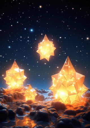 Illustration background star cosmic sky abstract light science fantasy night space blueの素材