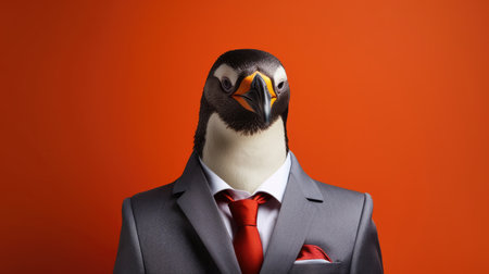 Animal portrait bird cute wildlife nature wild penguin antarctica beakの素材