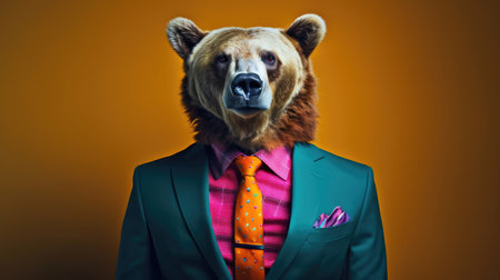 Bear summer wildlife mammal wild predator male brown nature animalsの素材