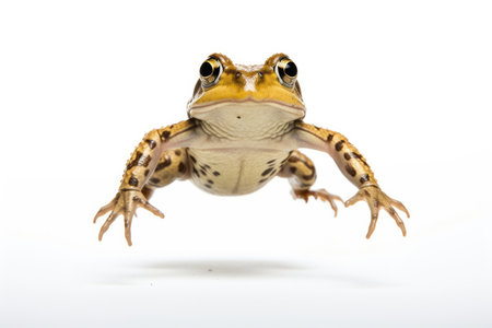 White frog toad macro wildlife nature isolated brown amphibian animalの素材
