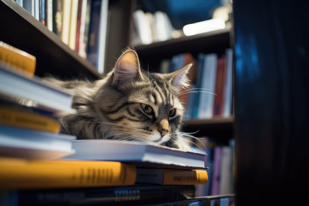 Adorable fur mammal fluffy cute cat beauty domestic animal pet book kittenの素材