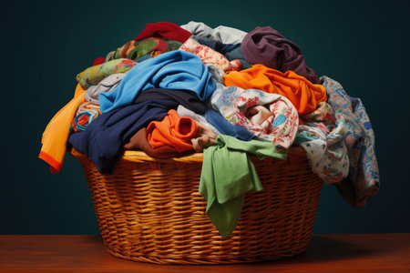 Heap housework textile cotton cleaning laundry dirty basket household clothesの素材