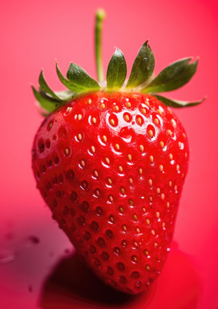 Fruit ripe berry healthy nature red fresh strawberry juicy sweetの素材