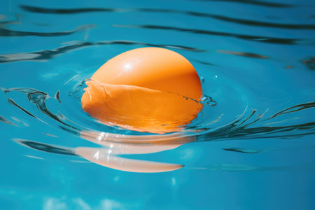 White fun pool play summer holiday background water vacation ball colorful blue toyの素材