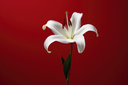 Plant flower nature spring background beauty bright lily petal green blossom floralの素材