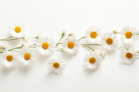 Background white blossom spring nature flower floral chamomile blooming daisy summerの素材