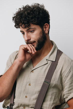 Guy caucasian person face men portrait adult youngの写真素材