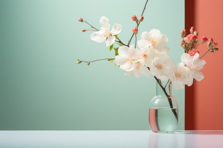 Background blossoming floral flower bouquet white spring natureの素材