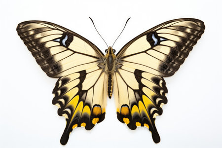 Butterflies beauty wings animal lepidoptera white background nature macro isolate yellow insect wildlifeの素材