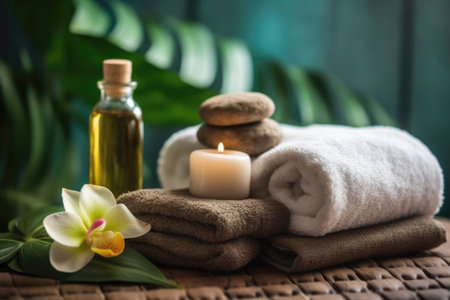 Candle care relaxation aromatherapy flower massage beauty therapy health towel treatment spaの素材