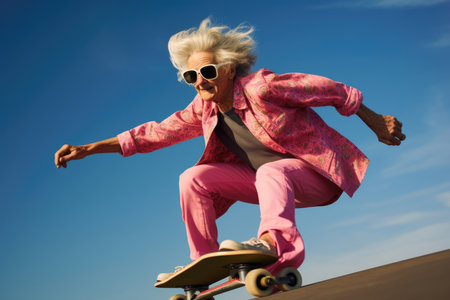 Outdoors adult person beautiful female old lifestyle senior women leisure portraitの素材