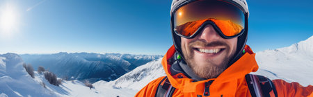 Winter young extreme season ski skier snow snowboard sport cold mountainの素材