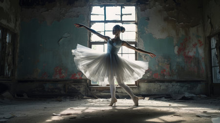 Elegance woman ballerina ballet person young beauty dancing dancer female girlの素材