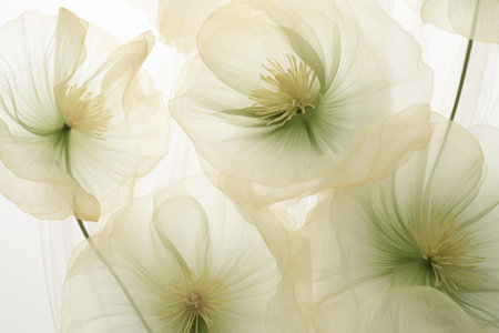 Closeup nature blooming floral flower white flora spring beauty blossomの素材