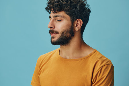 Man isolated background young portrait person face adult expression guy looking model