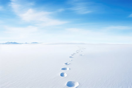 Track path cold white blue outdoors frost snow nature winter landscapeの素材