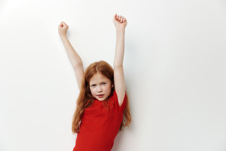 Little young face pretty child childhood girl person cute female kid beautifulの写真素材
