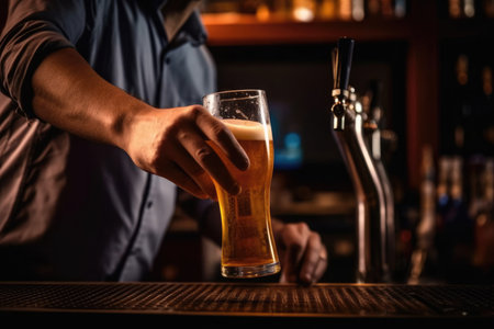 Alcohol pint bar beverage pub drink mug beer cold closeup lager glassの素材