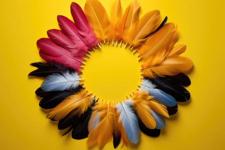 Blue yellow fashion bright background design greenの素材