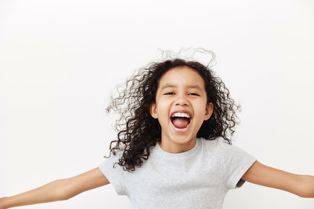 Person background little beauty portrait young happy cute joyful girl childhood cheerful girl
