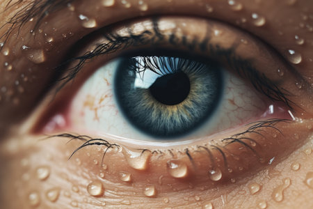 Human woman female closeup beauty eye macroの素材