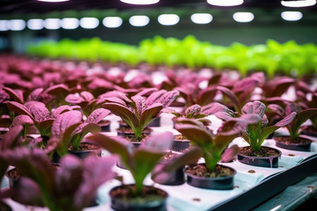 Greenhouse gardening green agriculture plant farming vegetable nature leaf growthの素材