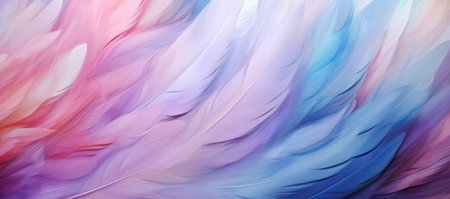 Feathered Dreams: A Soft, Abstract Paradise of Light and Texture on a Pastel Blue Backgroundの素材