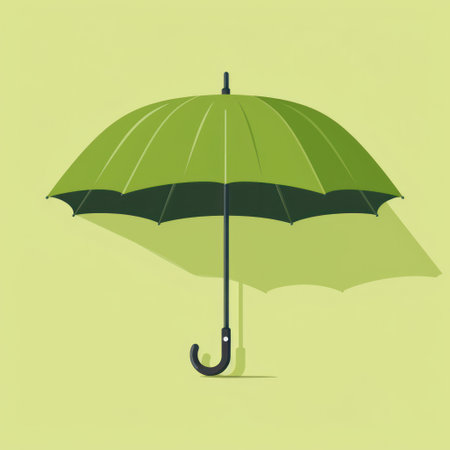 Rainy Weather Umbrella: A Symbolic Illustration of Protection in the Rainy Seasonの素材