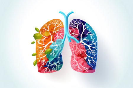 Respiratory Health: Anatomical Illustration of Human Lungs - Breath of Lifeの素材