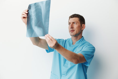 Man health professional hospital caucasian doctor medical medicine care adult man clinic person
