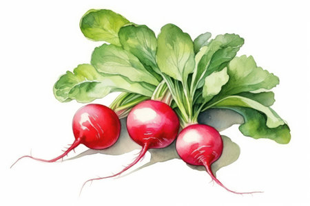 Vibrant and Nourishing Vegetable Harvest: A Juicy, Fresh, and Organic Beetroot Salad on a White Backgroundの素材