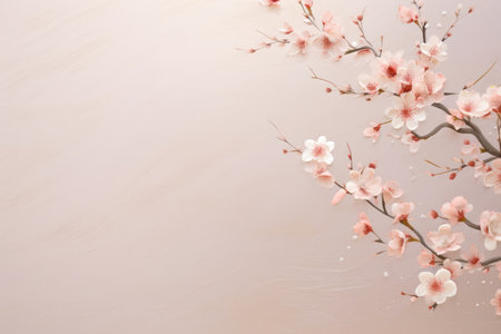 Frame sakura spring floral pink blooming flower blossom nature cherry backgroundの素材