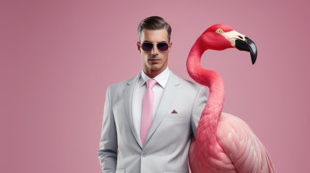 Person man male caucasian business suit young handsome portrait businessman fashionable adultの素材