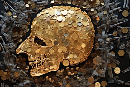 Currency financial finance background coins money business investmentの素材