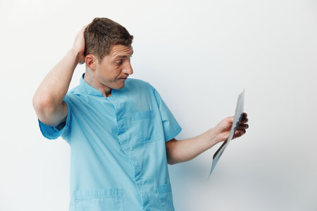Hospital man healthcare work specialist medicine man stethoscope medic background care health...