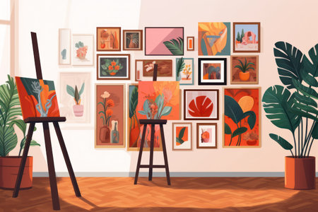 Cozy Living Room: Modern Design, Comfortable Furniture, and Serene Atmosphereの素材