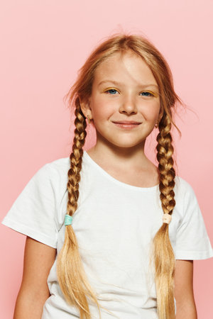 Innocent Joy: Captivating Portraits of Happy Caucasian Girls - A Collection of Adorable and Stylish...