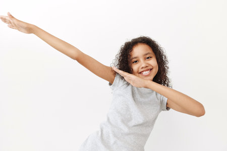 Cheerful woman happy background girl childhood cute female girl portrait beauty person young prettyの写真素材