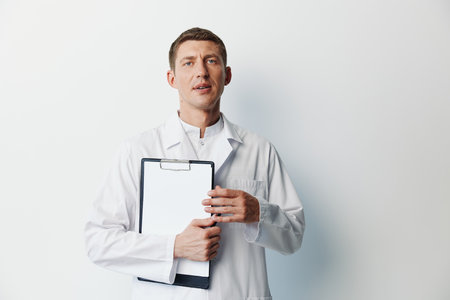 Doctor men medicine clinic clipboard health hospital stethoscope person men medic background
