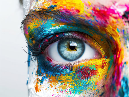 Colorful Close-Up: Beauty and Glamour in Rainbow Huesの素材