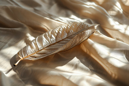 Textured Abstract Design: Colorful Feather Wave on a White Background - Serene Beauty of Natureの素材