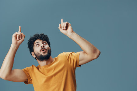 Background man adult isolated portrait gesture guy person white fashion standing caucasian youngの写真素材