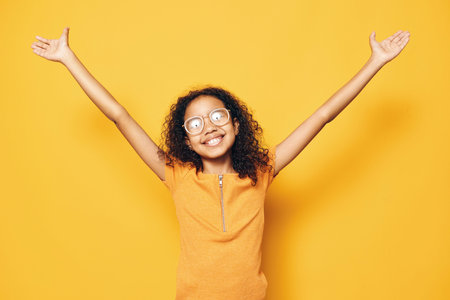 African woman background young american portrait black happy female joy woman afroの写真素材