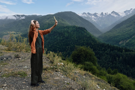 Woman mountains hiking outdoors landscape travel, authentic inclusive solo